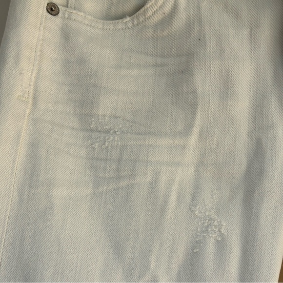 Citizens Of Humanity Agnes Crop Mid Rise Slim Straight Cream Off White Jeans 25 - Picture 5 of 7